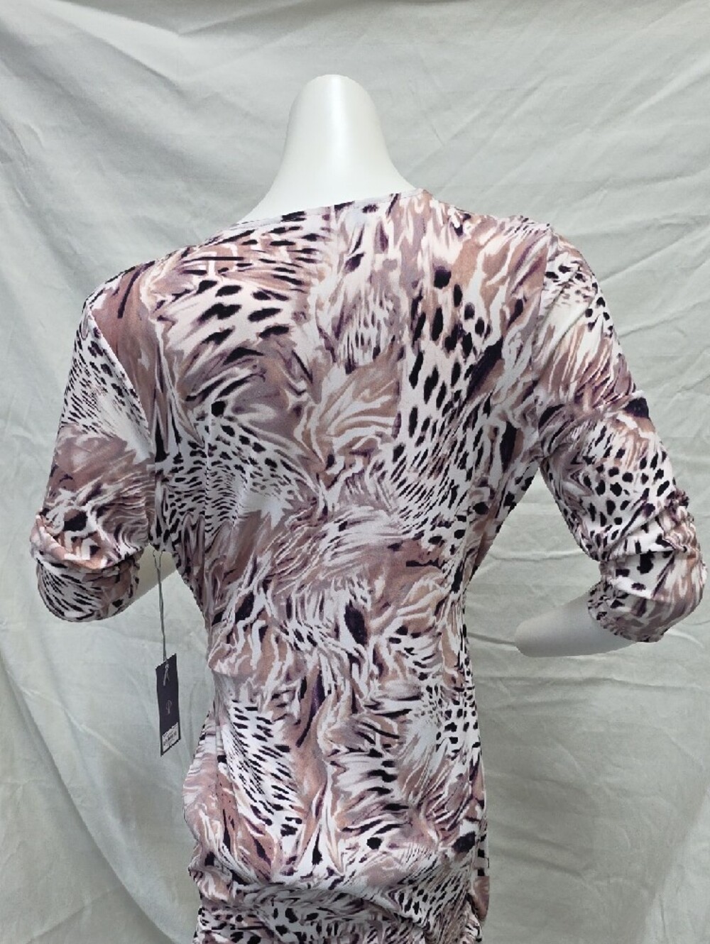 Jennifer Lopez Blush and Cream Animal Print Dress - Picture 3 of 7